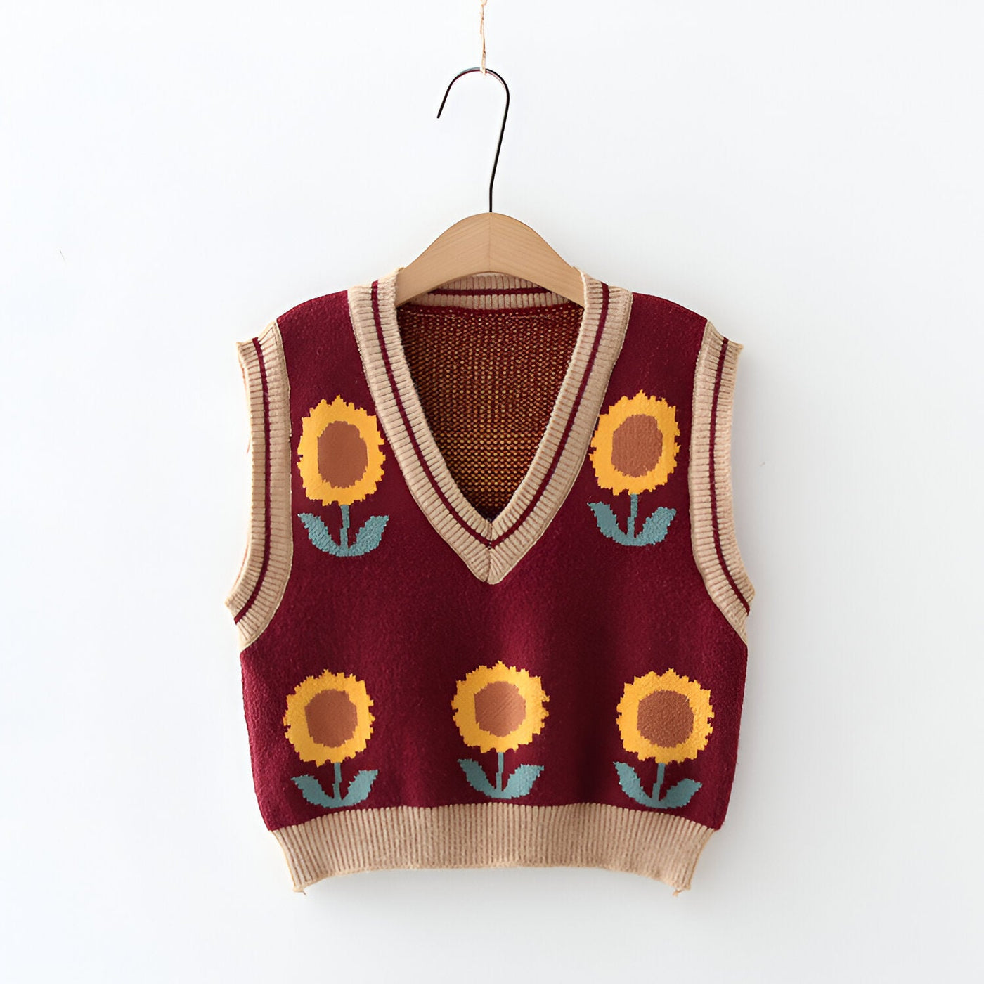 Aiden | Koreanischer Stil Pink Peach Blossom Strickweste