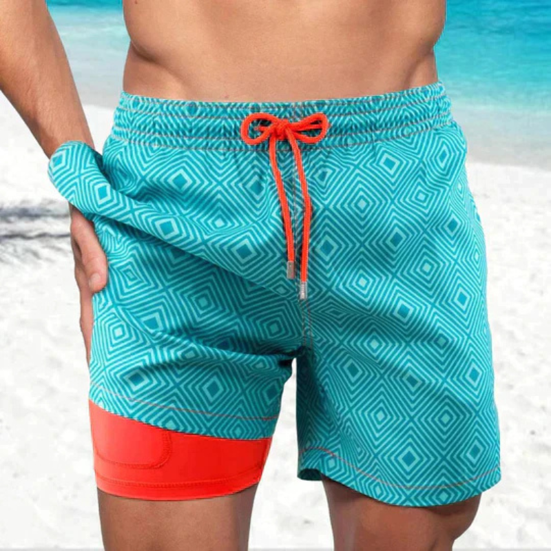 Schnell trocknende Badeshorts für Herren | Leichte
