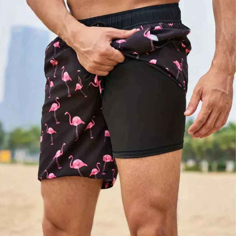 Schnell trocknende Badeshorts für Herren | Leichte