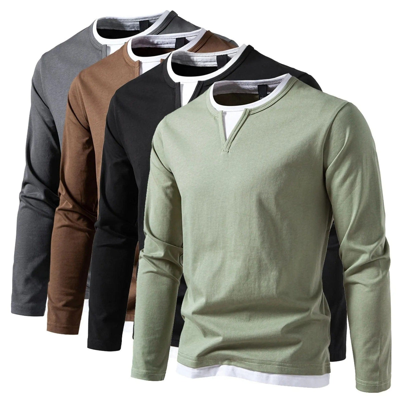 Langarm Pullover Grau - Julian