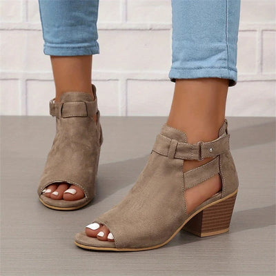 Norbana – Elegante Wildleder Sandalen mit Absatz für besondere Anlässe