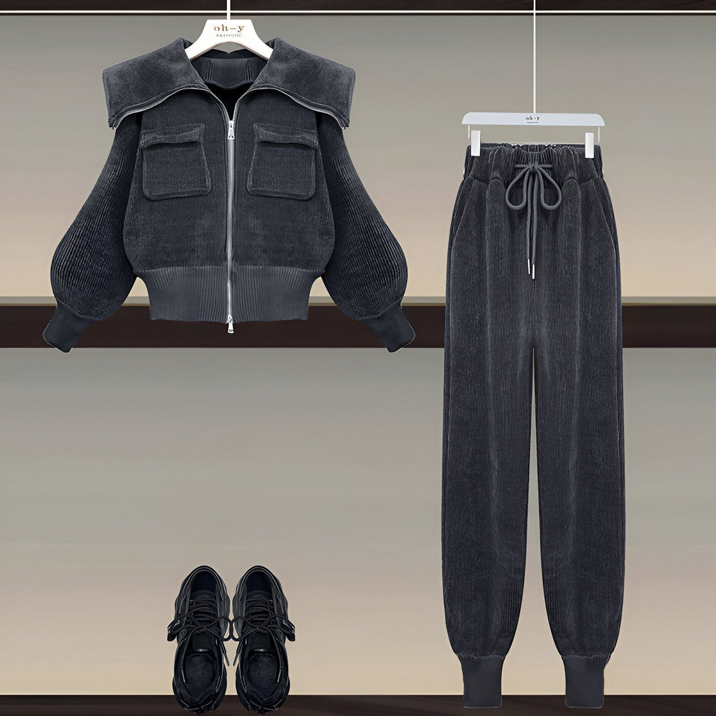 Fiona | Mühelos schickes Corduroy Zwei-Teile Set