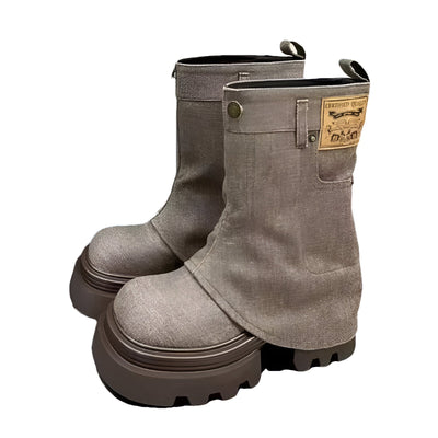 Carina | Stylische Cowboy-inspirierte Chelsea Boots mit mittlerer Schafthöhe