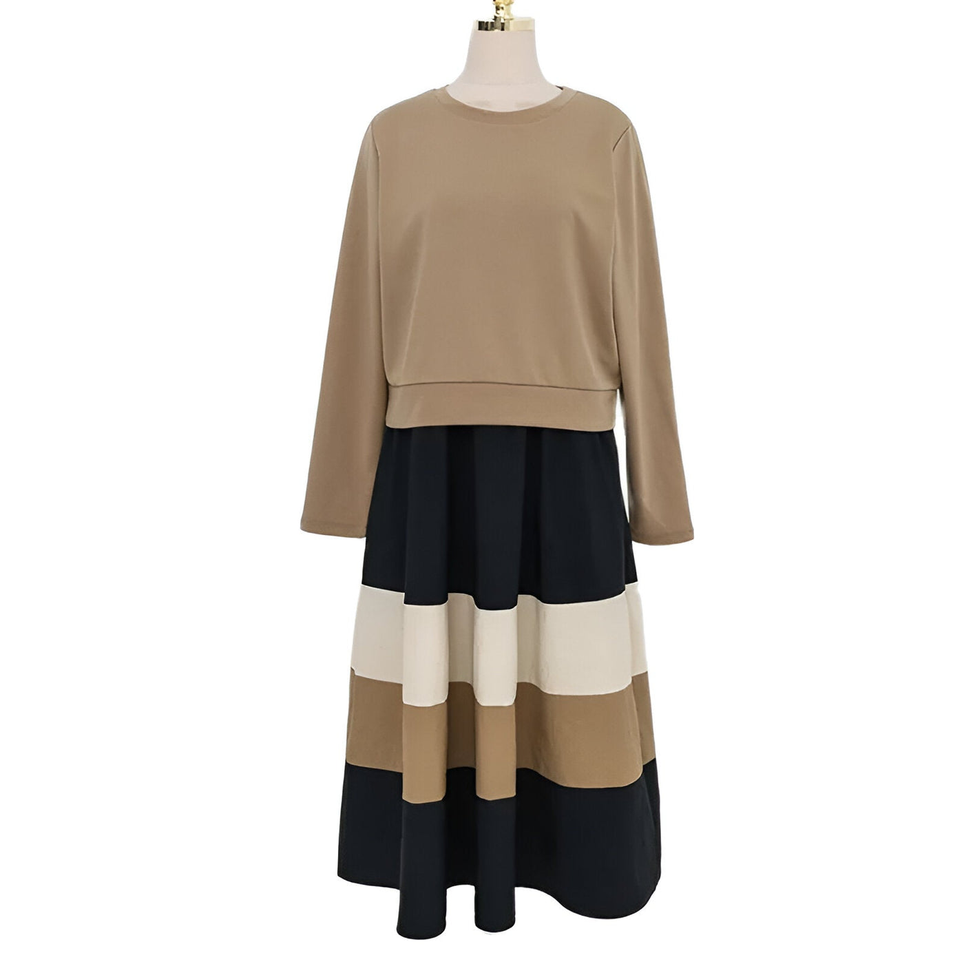 Anette | Bequemer Chic: Koreanisch inspiriertes Herbstkleid