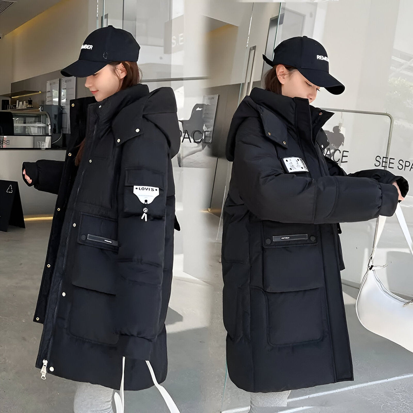 Aviana| Neu Damen Winterjacke mit Kapuze