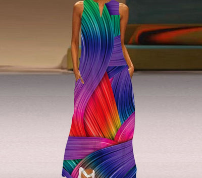 Clotilde – Ärmelloses Lässiges Kleid für Frauen  Ideal für Jeden Anlass