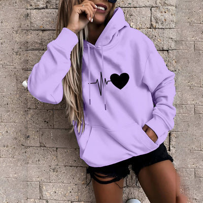 Catherine | Lässiges Print Hoodie Sweatshirt