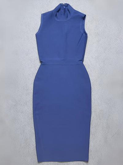Anastasia | Elegantes Blaues Sommer Bandage Kleid