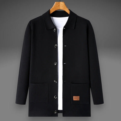 Brauner Klassischer Herren-Strickcardigan – Jakob