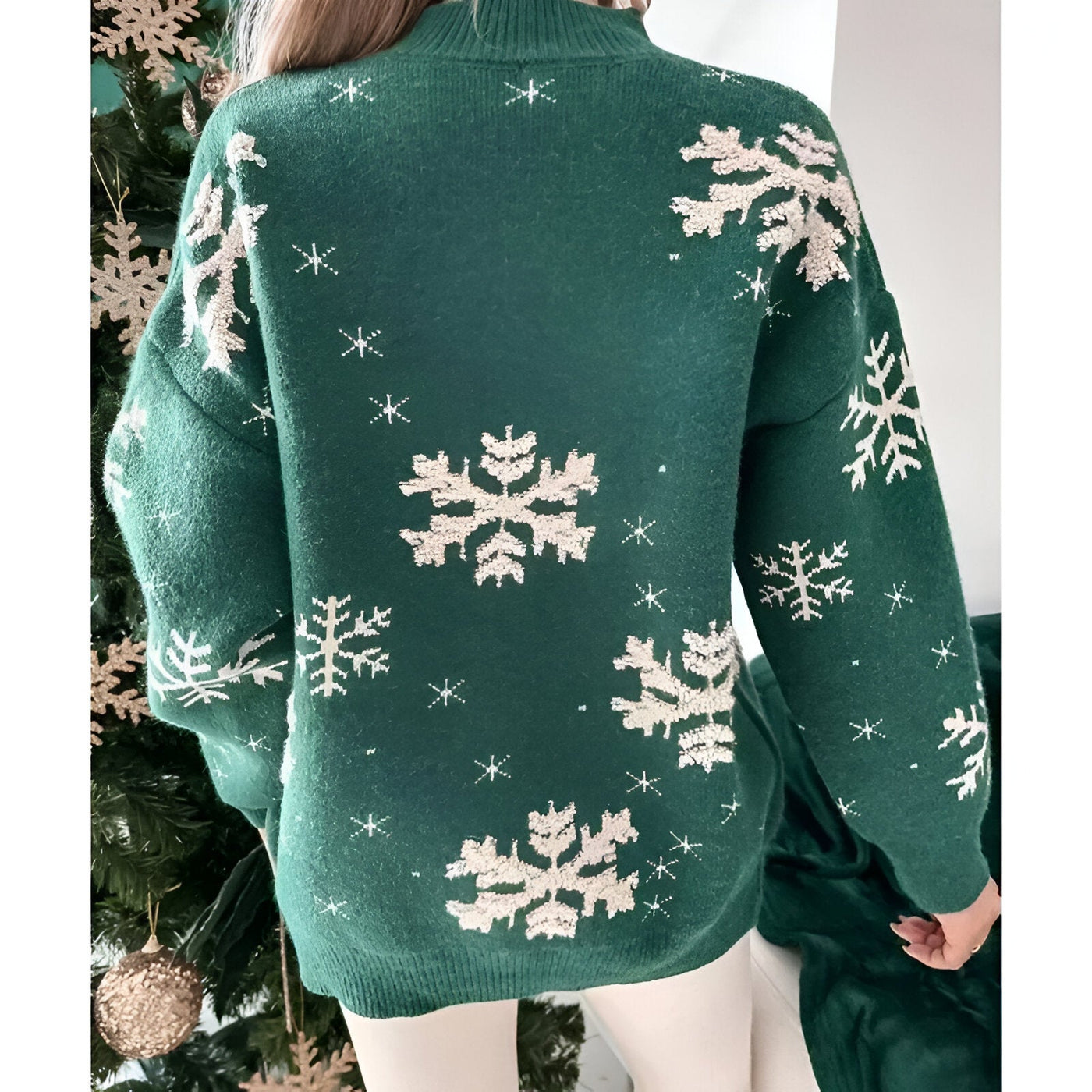 Rita | Gemütlich durch die Feiertage: Pullover mit Schneeflocken-Print