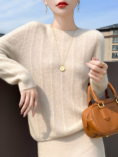 Zora |  Merinowollpullover mit eleganten Aussparungen