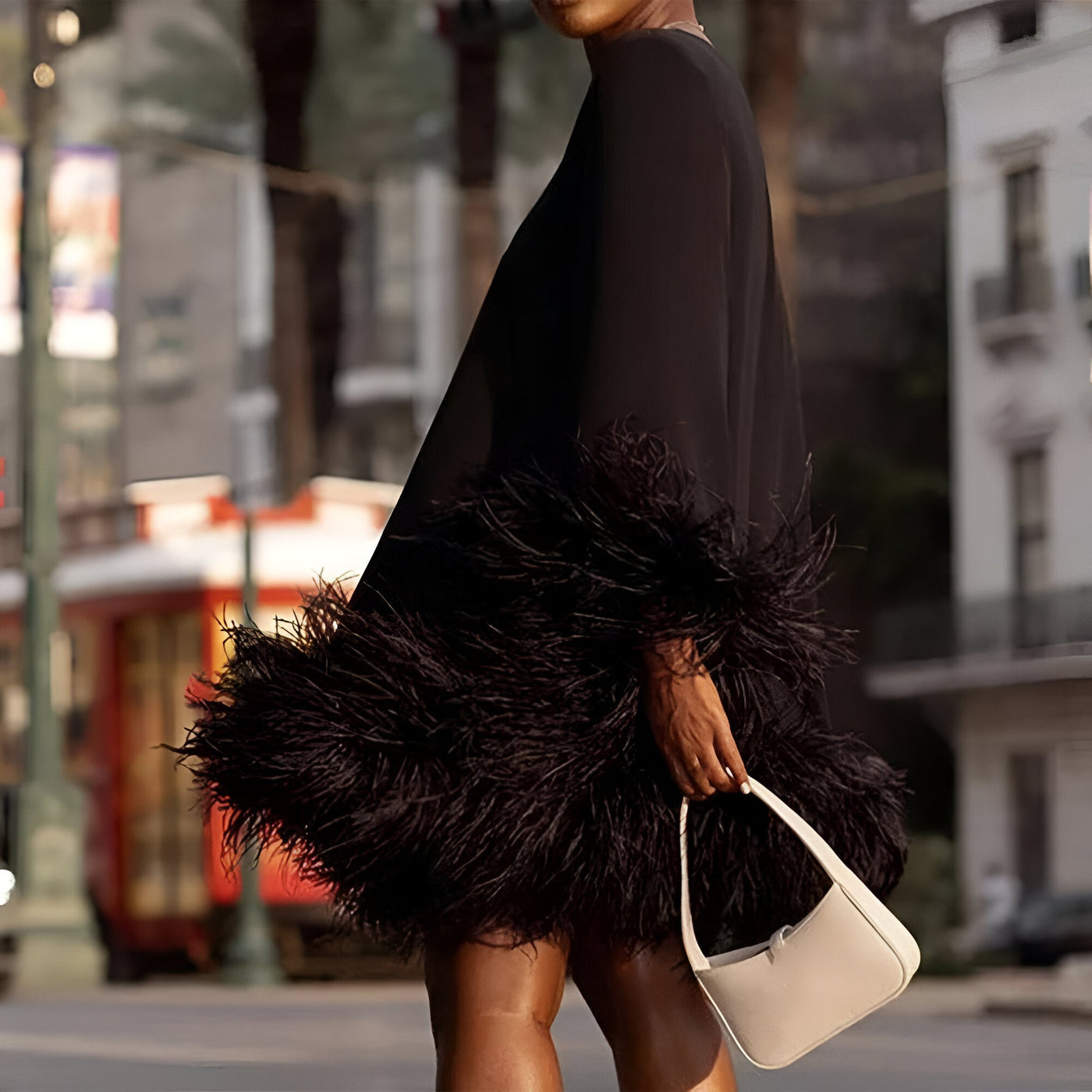 Tari | Gemütliches Faux-Fur Pulloverkleid für Herbst & Frühling