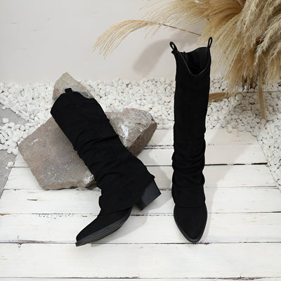 Yara | Vintage Kniehohe Stiefel