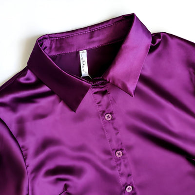 Aithne | Luxuriöse Satin-Seidenbluse