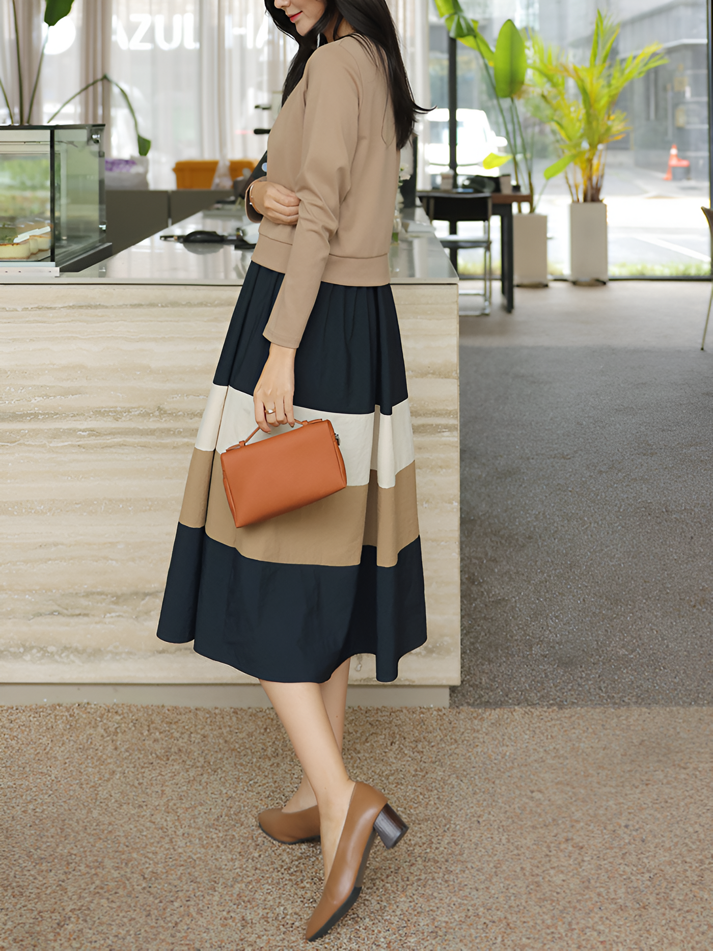 Anette | Bequemer Chic: Koreanisch inspiriertes Herbstkleid